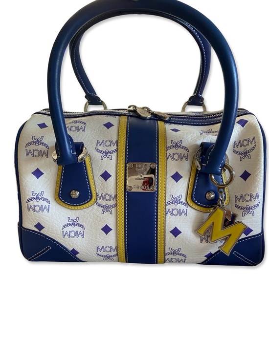 MCM Visetos Monogram Boston Bag